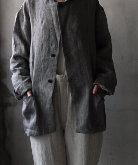 klauseクロイゼ / Tailored Jacket Linen100 Herring-boneジャケット/ kla-25023