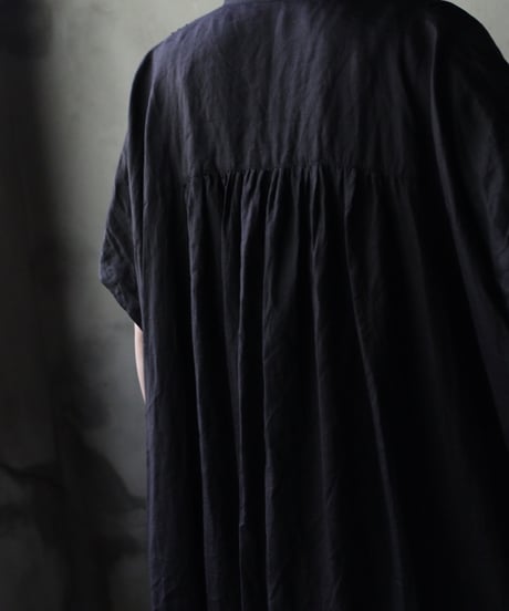 cavane キャヴァネ / Balloon no-sleeve dress Linen100ワンピース / ca-25130