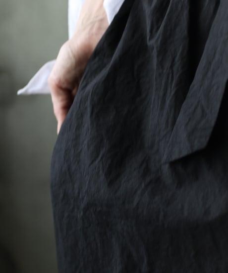 cavane キャヴァネ / Volume Wide Pants with Belt Cotton&Linenパンツ/ ca-26065