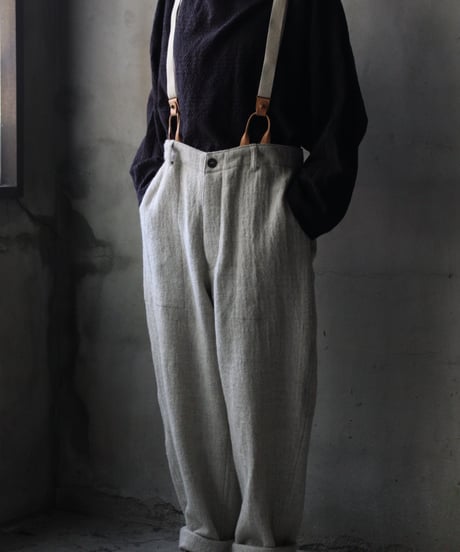 cavane キャヴァネ / Over-pants with suspender wool100パンツ / ca-25160