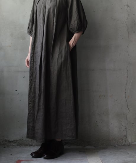 cavane キャヴァネ / Over Tuck Linen100 Dressワンピース / ca-25128