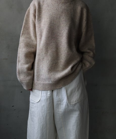 Euro select ユーロセレクト / cram-oxford crew neck knit pullニット/ cra-25001
