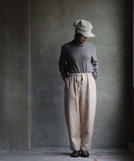 cavane キャヴァネ / Wool & Linen Wide easy-pantsパンツ/ca-24239