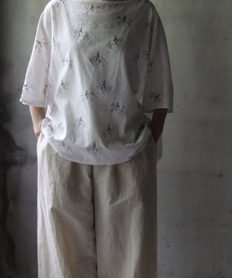 cavane キャヴァネ / Tunic half-sleeve Cotton/Linen100シャツ / ca-25082