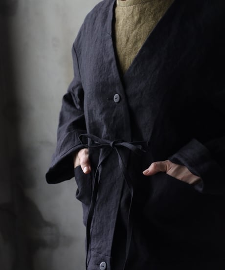 der antagonist デ アンタゴニスト / Potter Jacket linen100ジャケット/ J76BLSC26
