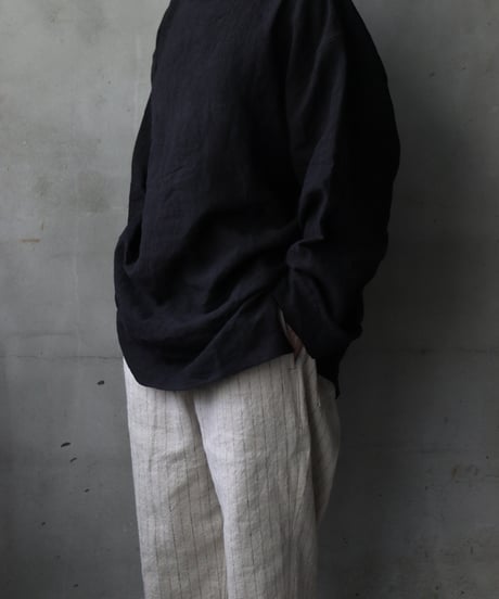 klauseクロイゼ / Sun-dried Linen C.S Shirt Middle Lengthシャツ/ kla-25012