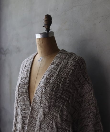 BIEK VERSTAPPEN / HAND KNITTED CARDIGAN手編みニット / Bie-24024(KNH-big)