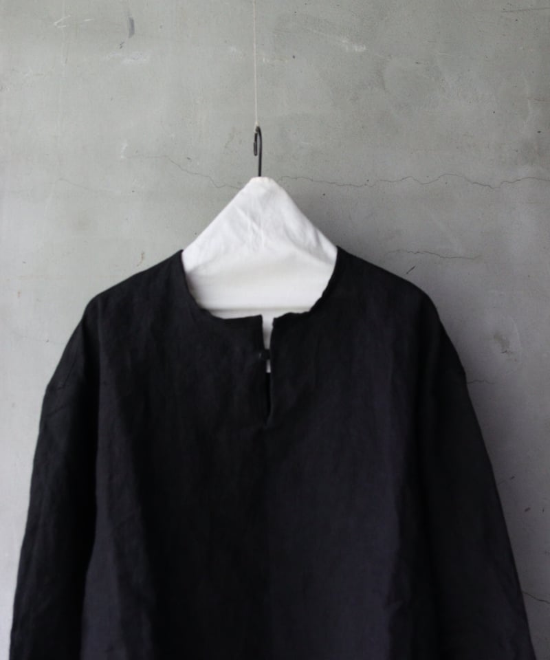 klauseクロイゼ / Sun-dried Linen C.S Slit Neck Shir klauseクロイゼ / Sun-dried Linen C.S Slit Neck Shir