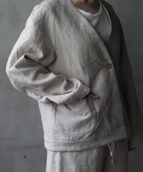 der antagonist デ アンタゴニスト / V Jacket Linen100ジャケット/ J50BLEC25