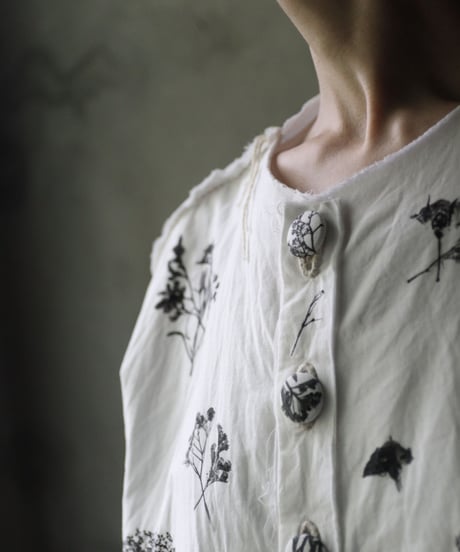 Cavalier Meiko Takahashi / Collarless garden shirt #39/ Me-23007