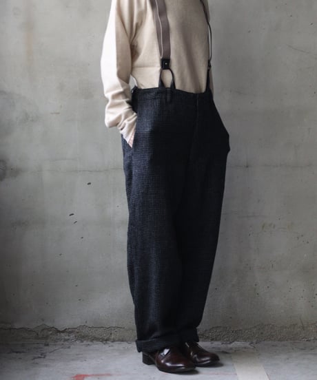 cavane キャヴァネ / Over-pants with suspender wool100パンツ / ca-25162