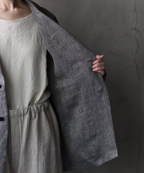 klauseクロイゼ / Tailored Jacket Linen100 Herring-boneジャケット/ kla-25023