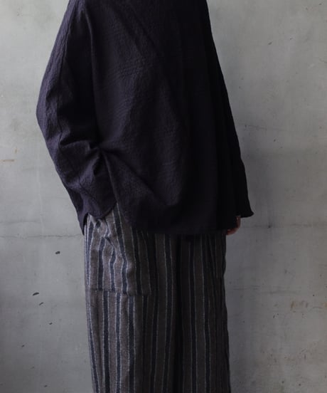 cavane キャヴァネ / Tunic long-sleeve Cotton&Woolシャツ / ca-25153