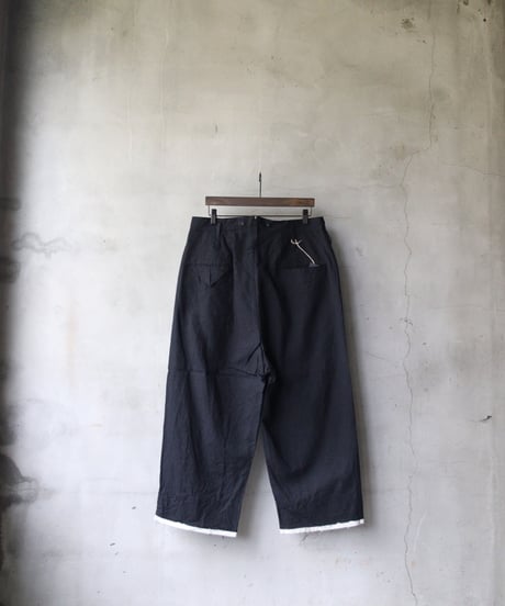 KLASICA クラシカ / Cut off Bold Straight Trousers "GALWAY" WHパンツ/ kl-25012
