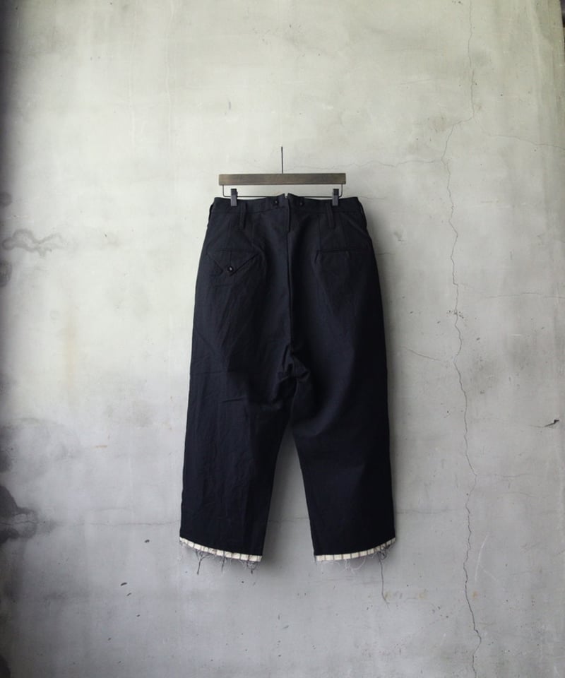 KLASICA クラシカ / Cut off Bold Straight Trousers 