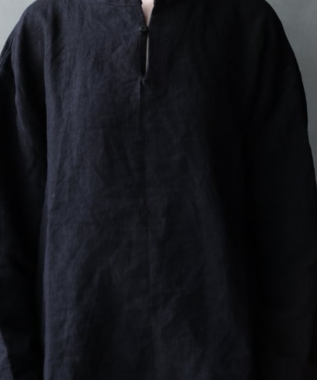 klauseクロイゼ / Sun-dried Linen C.S Slit Neck Shirtシャツ/ kla-25014