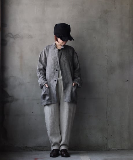 klauseクロイゼ / Tailored Jacket Linen100 Herring-boneジャケット/ kla-25023