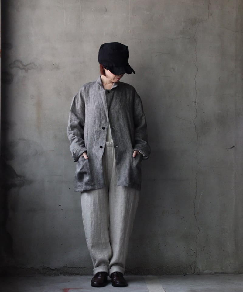 klauseクロイゼ / Tailored Jacket Linen100 Herring-b