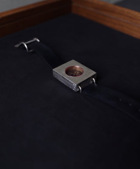 cavane Accessories / Silver925 Leather bangle watch" SQUARE " 時計 / ca-25950