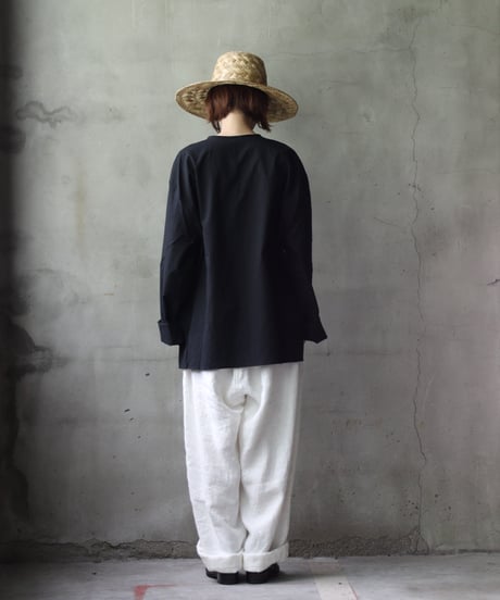 klauseクロイゼ / Belarus linen Loose Fitting Tapered Trousers"Wide"no2 (綾織/中厚手）/ kla-24012