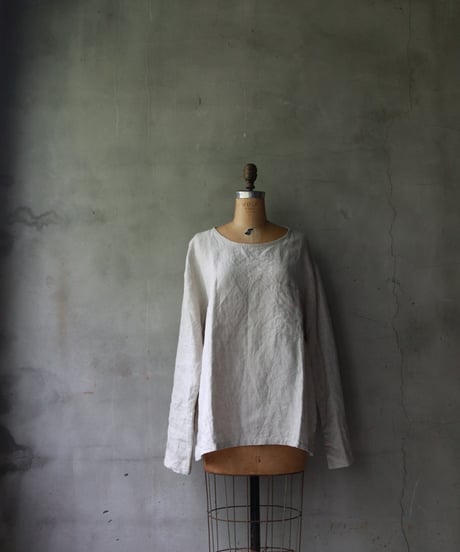 Au Vrai Chic/ Crew Shirt No Collar Long sleeve/ Au-24006