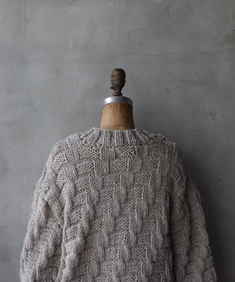 BIEK VERSTAPPEN / HAND KNITTED CARDIGAN手編みニット / Bie-24024(KNH-big)
