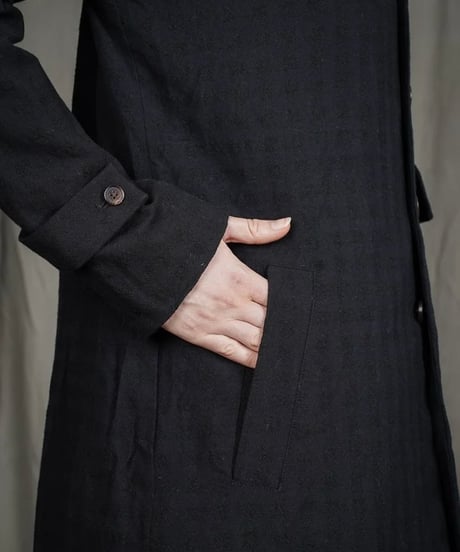 ALEKSANDR MANAMISアレクサンダーマナミ/ CROPPED WINTER COAT - CHECKED BLACKジャケットコート/ am-25021