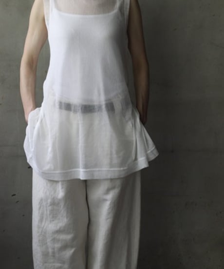 NATIVE VILLAGE ネイティブヴィレッジ / No.7/ Where the fog clears バックオープンノースリーブ（foggy white）/ na-25012