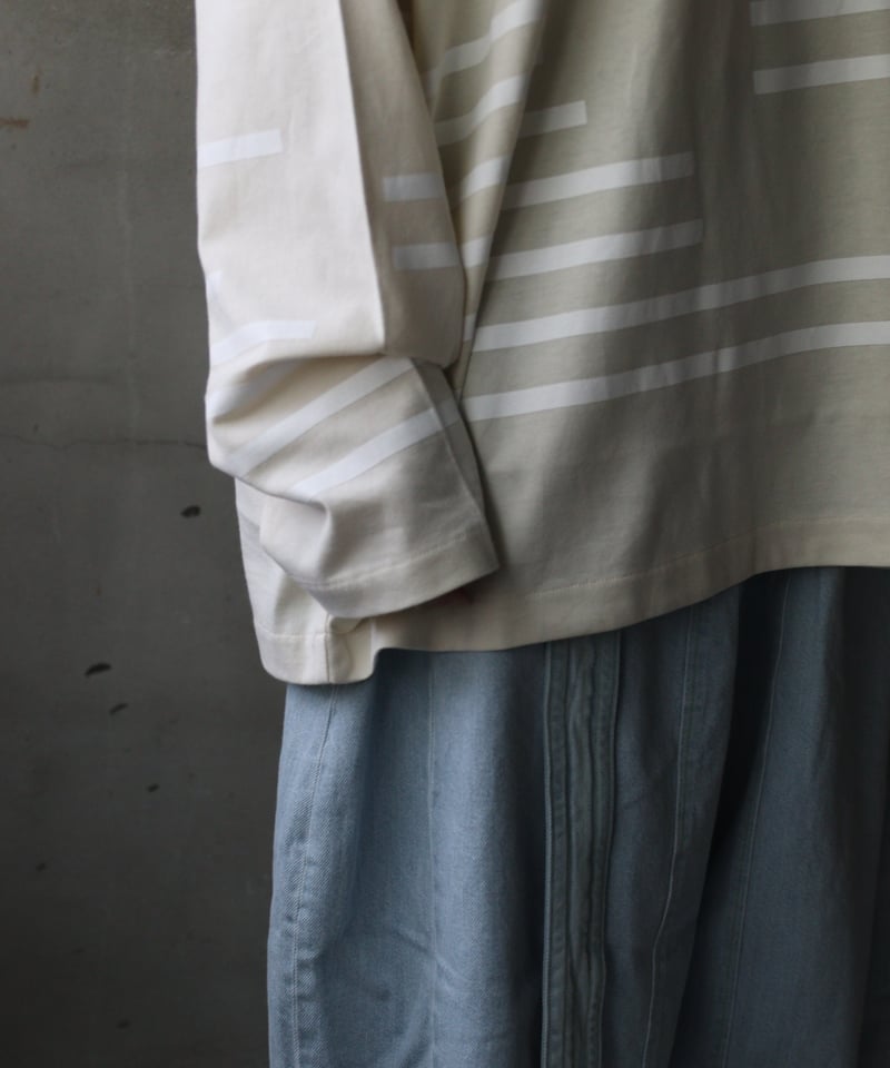 Dulcamaraドゥルカマラ / グリッチボーダーロンT UNISEX / dl-24015