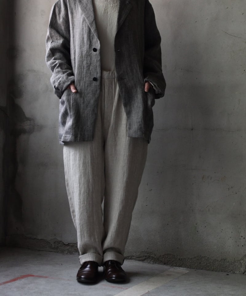 klauseクロイゼ / Tailored Jacket Linen100 Herring-b