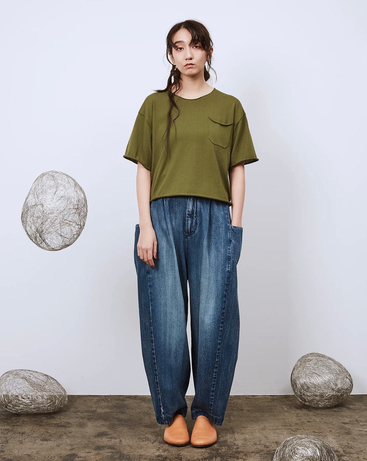 Dulcamaraドゥルカマラ / 3サイドオーバーダイデニムPT UNISEX