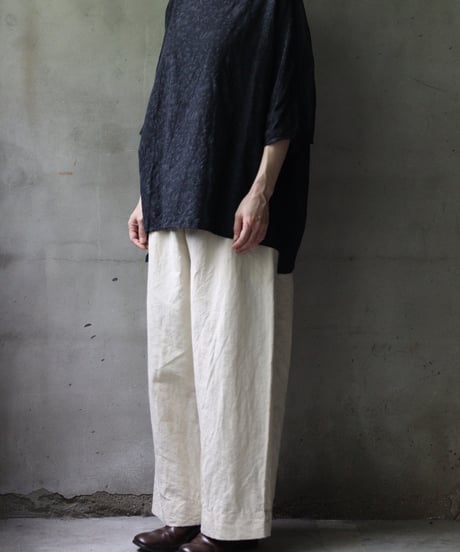 cavane キャヴァネ / Tunic half-sleeve Jacquardシャツ / ca-25079