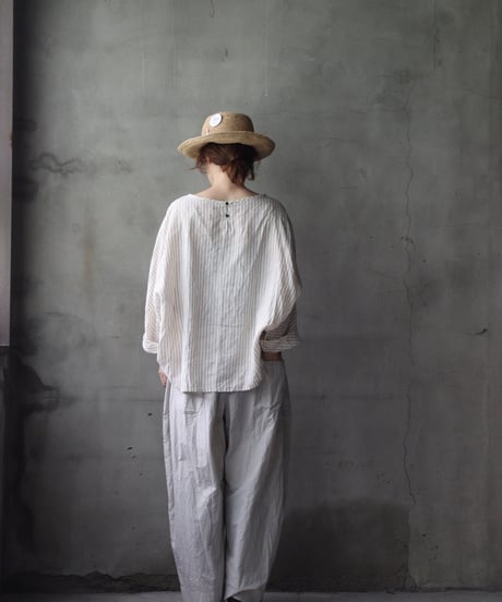 cavane キャヴァネ / Tunic long-sleeve Linen100シャツ / ca-26086