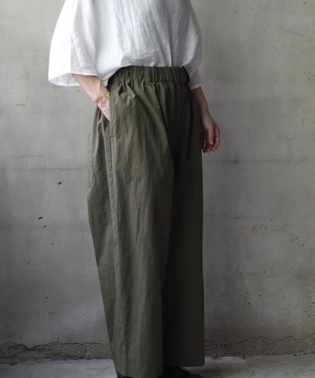 cavane キャヴァネ / Wide Cotton/Linen100 TrousersⅡ パンツ/ ca-25108