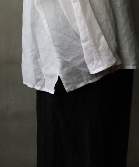 cavane キャヴァネ / Tunic long-sleeve Linen100シャツ / ca-25122