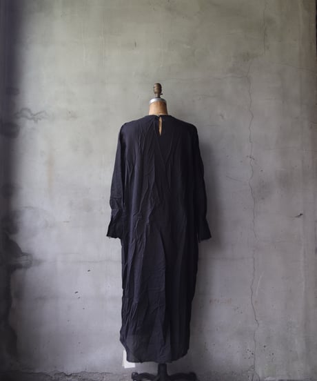 SCHA シャー/ Round Neck Long Sleeve Dress Medium Long "12B-OE" /  Sc-24004 ( Art#1721)