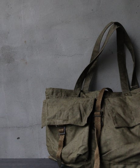 Euro select ユーロセレクト/ Vintage Millitary linen fabric bagバッグ/ eu-26005