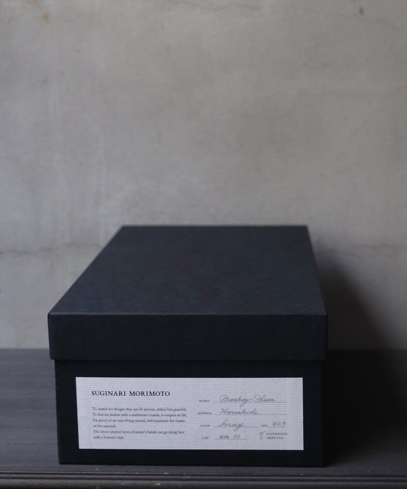SUGINARI MORIMOTO スギナリ モリモト / Monkey Shoesモンキーシ