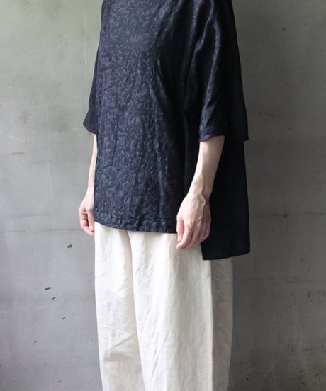 cavane キャヴァネ / Tunic half-sleeve Jacquardシャツ / ca-25079