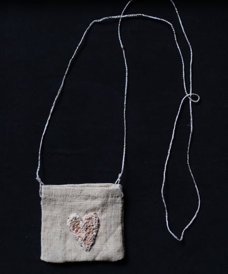Antonia Rossi (Antomoon)/ Artisan Embroidered little pouch omamori vintage Necklaceネックレス / An-26018