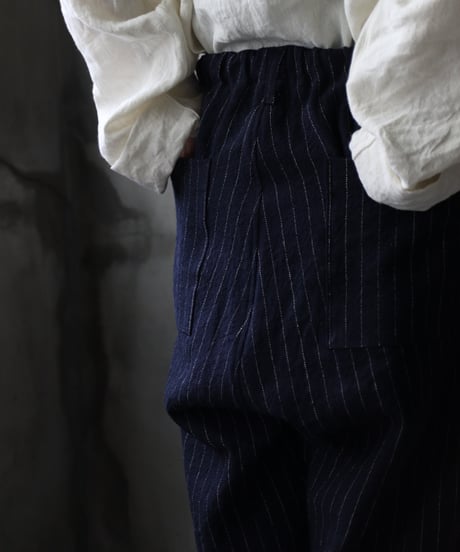 klauseクロイゼ / C/L Stripe Loose Fitting Tapered Trousers (平織/中厚手) / kla-25010