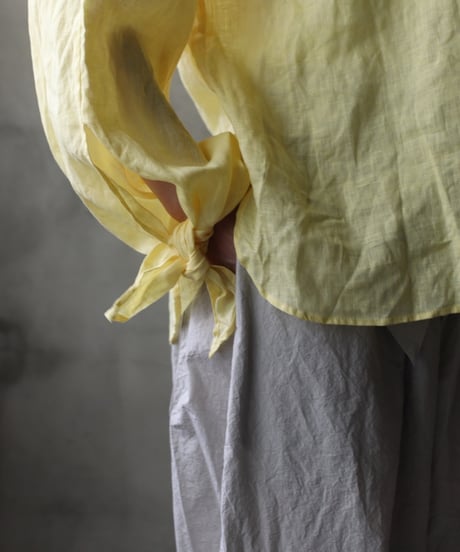 cavane キャヴァネ / Gather Neck Pullover Blouse linen100ブラウス / ca-26067