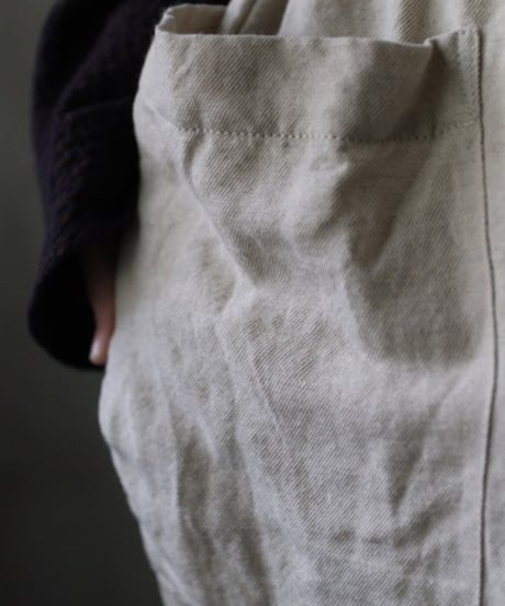 cavane キャヴァネ / Side-Pocket wide pants wool/linenパンツ / ca-25156