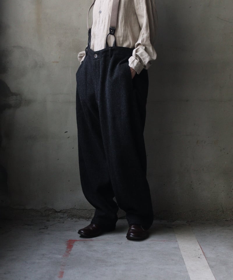 cavane キャヴァネ　オリジナルパンツ cavane キャヴァネ / Over-pants with suspender wool10
