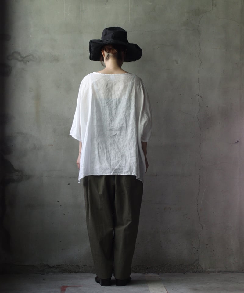cavane キャヴァネ / Tunic half-sleeve Linen100シャツ / 