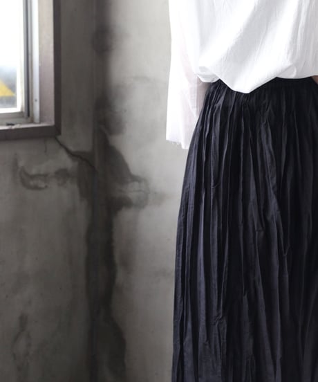 cavane キャヴァネ / Gatehered Petti Skirt Silk&Cotton100スカート/ca-25138