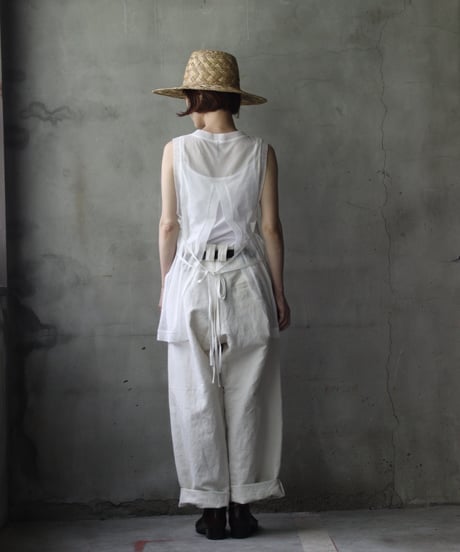 NATIVE VILLAGE ネイティブヴィレッジ / No.7/ Where the fog clears バックオープンノースリーブ（foggy white）/ na-25012