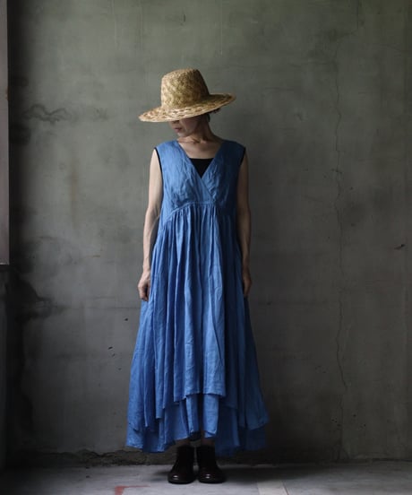 cavane キャヴァネ / Gathered dress linen100ワンピース / ca-25120