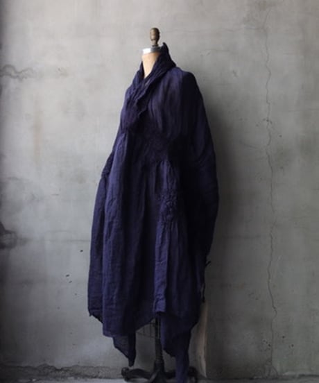BIEK VERSTAPPEN ビーク フェルスタッペン / PURPLE FELTED LINEN SCARFスカーフ/ Bie-26000