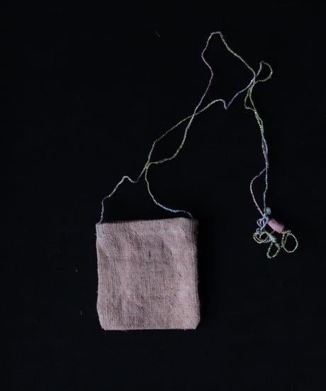 Antonia Rossi (Antomoon)/ Embroidered little pouch omamori vintage Necklaceネックレス / An-25013